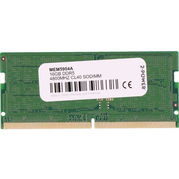 2 Power  16GB SO-DIMM 262-pin DDR5 - 4800 MHz / PC5-38400 - CL40