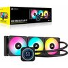 Corsair H150i ELITE LCD XT 360mm RGB Liquid CPU Cooler, AF120 RGB ELITE Fans, Personalised LCD Screen, iCUE Controller Included, Black Image