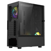 VIDA Eos Black ARGB Gaming Case w/ Glass Window, ATX, 2x ARGB Fans, Front LED Strips Image