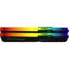 Kingston 64Gb DDR5 6000Mhz - Fury Beast RGB Memory Module Kit  - 2X 32Gb  -  Black Image