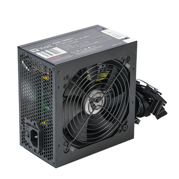 VIDA Lite 500W ATX PSU, Fluid Dynamic Ultra-Quiet Fan, Flat Black Cables, Power Lead Not Included