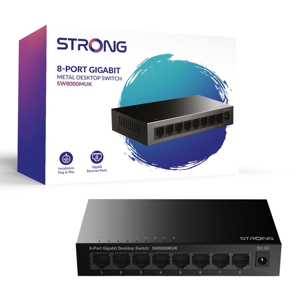 Strong 8 Port Gigabit Switch - Metal