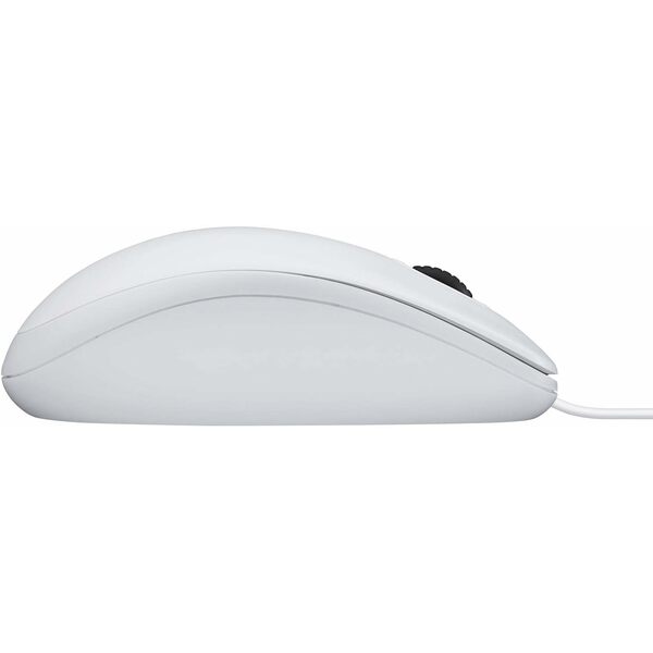 Logitech B100 Optical USB Ambidextrous Mouse for Windows, Mac and Linux - White