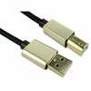 Generic 1.8m USB 2.0 Type A (M) to Type B (M) Printer Cable - Braided with Gold Hoods Image