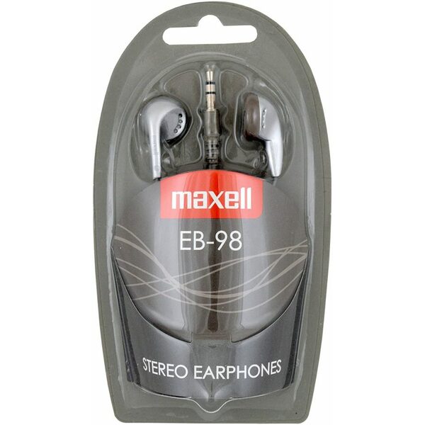 Maxell EB-98 stereo earphones - Silver