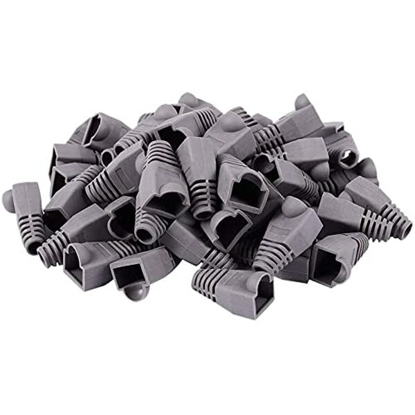 Generic 50 pack Rj45 Boots, Matched Pairs or 1 Colour (GREY)