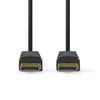NEDIS CCGP37014BK30 DisplayPort Male to DisplayPort Male 8K@60Hz Nickel Plated 3.00 m  Version 1.4 Image