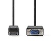 NEDIS DisplayPort Male to VGA Male, 1080p, 2.00 m, PVC, Black Image