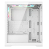 VIDA Vetro White ARGB Gaming Case w/ Glass Front & Side, ATX, 3x ARGB Fans, 6-Port PWM ARGB Fan Hub Image
