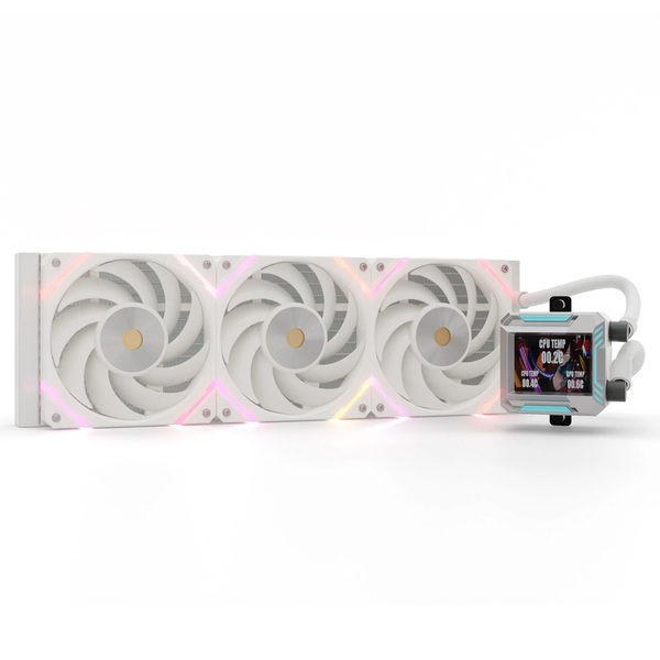 Valkyrie SYN 360MM LCD WHITE AIO LIQUID COOLER - Save £80 Was 209.99! - Black Friday Special Offer