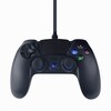 Gembird Wired vibration game controller for PlayStation 4 or PC, black Image