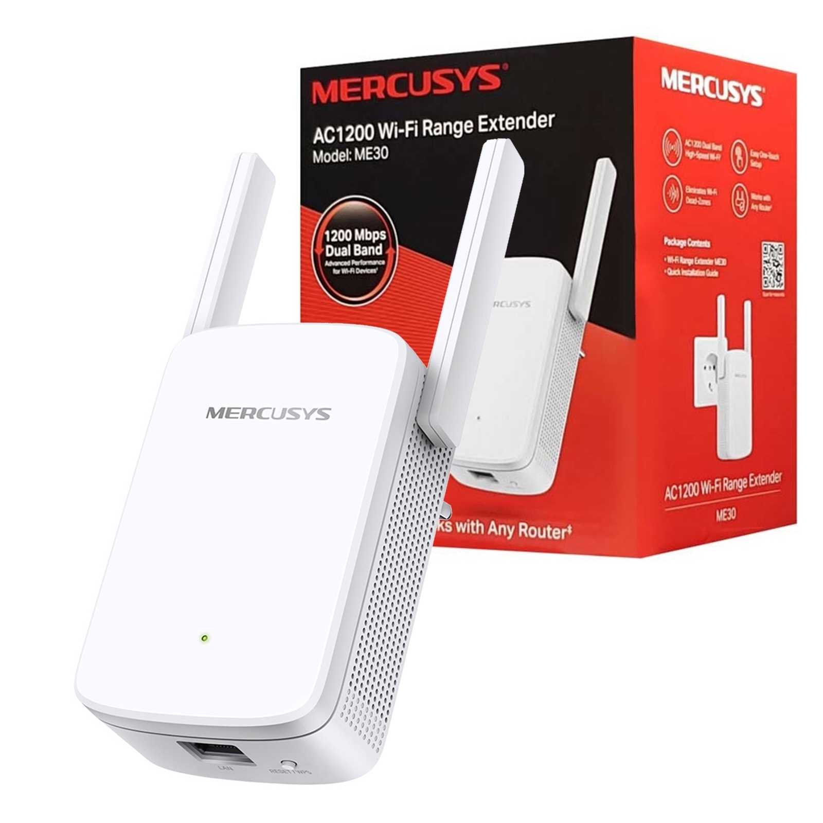 Mercusys AC1200 Wi Fi Range Extender UK Plug Falcon Computers