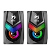 MARVO Scorpion  Gaming Speakers, Stereo Sound, USB Powered, 7 Colour RGB Lighting, 6w, 3.5mm Input, Black Image
