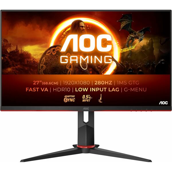 Aoc Gaming -  27 Inch FHD Monitor, 280Hz, HDR10, Height Adjustable, FreeSync 
- Special Offer