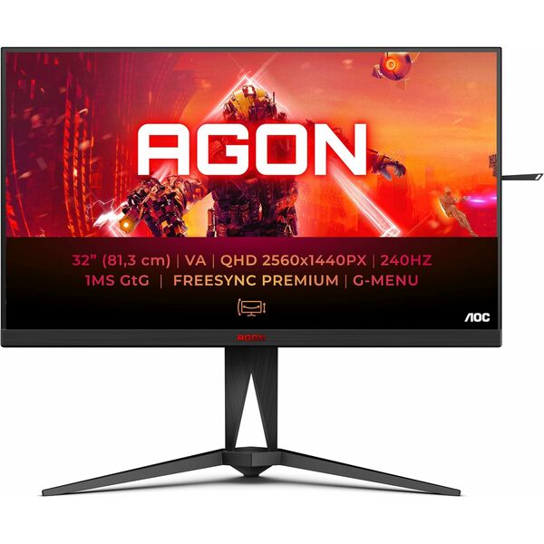 Aoc AGON 31.5`` QHD Monitor (2560x1440 / 0.5ms / 2x HDMI / DisplayPort)