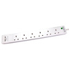 Newlink 2m 6 Gang Surge Protected UK Power Extension with USB Image