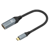 Prevo USBC-HDMI-ADA Display Converter Adapter, USB Type-C (M) to HDMI (F), 0.2m, Black & Silver, HDMI 2.0, Supports up to 4K@60Hz, Braided Cable, Retail Box Packaging Image