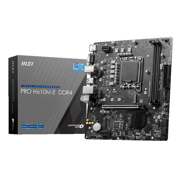 MSI PRO H610M-E DDR4 Socket 1700 Motherboard 12th / 13th / 14th Gen  Motherboard