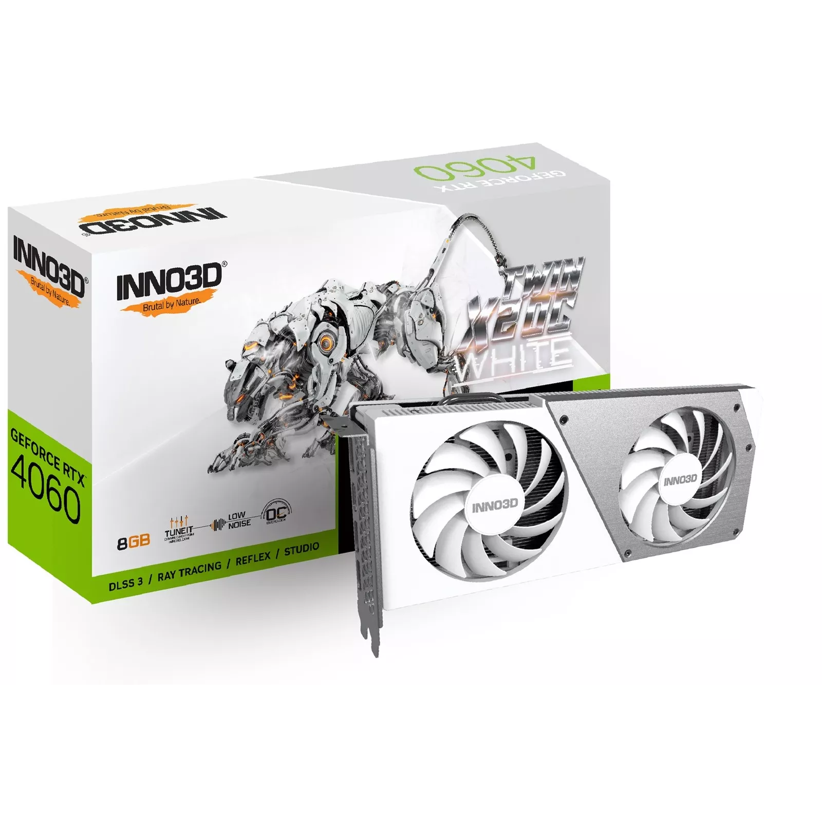 Inno3D NVIDIA GeForce RTX 4060 DUAL FAN White OC 8GB Ada