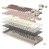 ROYALAXE R87 (BROWN) Hot Swappable Mechanical Keyboard, 80% TKL Design, 89 Keys, 2.4GHz, Bluetooth 5.0 or Wired Connection, TTC Golden-Pink Switches Image