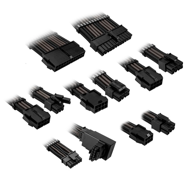 Kolink Core Pro Braided Cable Extension Kit 12VHWPR Type 1 - Jet Black/Gunmetal Grey