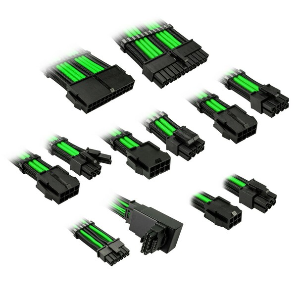 Kolink Core Pro Braided Cable Extension Kit 12VHPWW  Type 1 - Venom Green