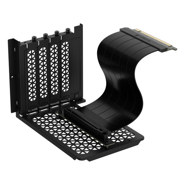 Corsair Vertical GPU Bracket with PCI-E 4.0 Riser Cable, Compatible 6500X . 6500D cases only - Black Edition
