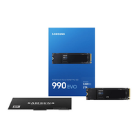 Samsung 990 Evo PLUS 2TB PCIe 4.0 / 5.0 Hybrid NVMe SSD M.2 2280 - Read 7250MB/s, Write 6300MB/s