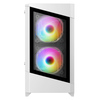 CIT Level 1 White Micro-ATX PC Gaming Case with 3 x 120mm RGB Rainbow Fans Included With 30 Percent Tempered Glass Panels Image