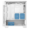 CIT Level 1 White Micro-ATX PC Gaming Case with 3 x 120mm RGB Rainbow Fans Included With 30 Percent Tempered Glass Panels Image