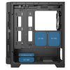 CIT Level 1 Black Micro-ATX PC Gaming Case with 3 x 120mm RGB Rainbow Fans Included With Tempered Glass Front and Side Panel Image