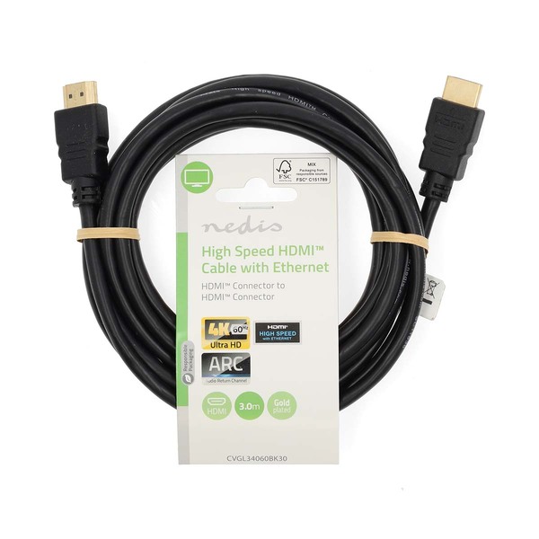 NEDIS 3Mtr High Speed HDMI™ Cable with Ethernet