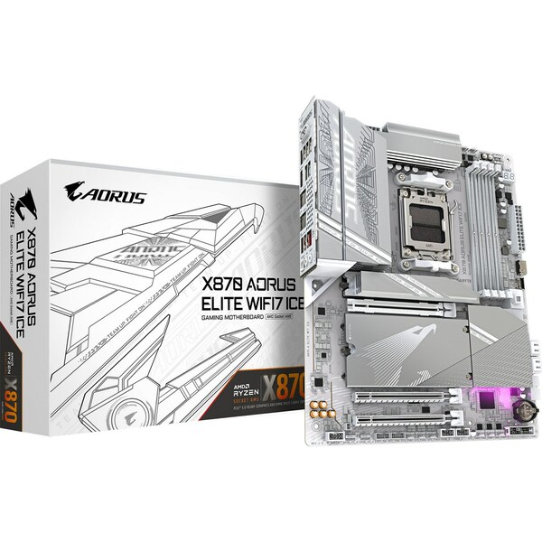 Gigabyte X870-AORUS-ELITE-WIFI7-ICE Gigabyte X870 AORUS ELITE WI-FI 7 ICE AM5 DDR5 PCIe 5.0 ATX Moth