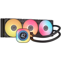 Corsair iCUE LINK TITAN 360 RX LCD RGB Liquid CPU Cooler, RX120 RGB Magnetic Dome Fans, Personalised LCD Screen, iCUE LINK Hub Included, Black