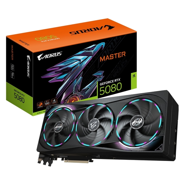 Gigabyte AORUS NVIDIA GeForce RTX 5080 MASTER 16GB Blackwell Graphics Card - Get DOOM: The Dark Ages Premium Edition with this 50-series GPU*