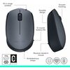 Logitech M170 Wireless Mouse, 2.4 GHz with USB Nano Receiver, Optical Tracking, 12-Months Battery Life, Ambidextrous Image