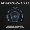 Logitech G935 RGB Wireless Gaming Headset, 7.1 Surround Sound, DTS X 2.0, 50mm Pro-G Drivers, 2.4GHz, Rocker Mic, PC/Mac/PS4/Nintendo Switch - Black Image
