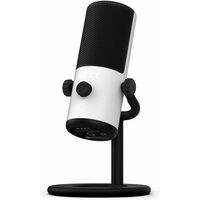 NZXT Capsule Mini USB Microphone - High Resolution – Cardioid Polar Pattern – Ideal for Streaming, Content Creation & Podcasting – Built-in Pop Filter - Adjustable Stand – White