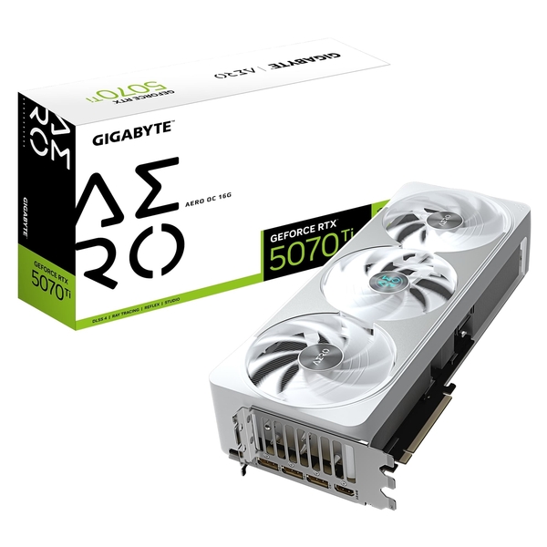 Gigabyte NVIDIA GeForce RTX 5070 Ti AERO OC 16Gb Blackwell Graphics Card - Get DOOM: The Dark Ages Premium Edition with this 50-series GPU*