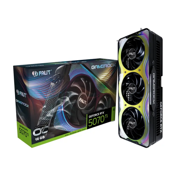 Palit NVIDIA GeForce RTX 5070 Ti 16GB Gamerock OC Blackwell Graphics Card - Get DOOM: The Dark Ages Premium Edition with this 50-series GPU*