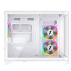 1St Player UV6 Micro ATX Case with U-Shaped Panoramic Panel and 3x RGB Fans - White Image