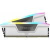 Corsair Vengeance RGB 32GB Kit (2 x 16GB), DDR5, 6000MHz, CL36, 1.35V, XMP 3.0, PMIC, White, DIMM Memory Image