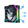 Lian Li UNI SL WIRELESS RGB 120mm Fan Triple Pack - Black Image