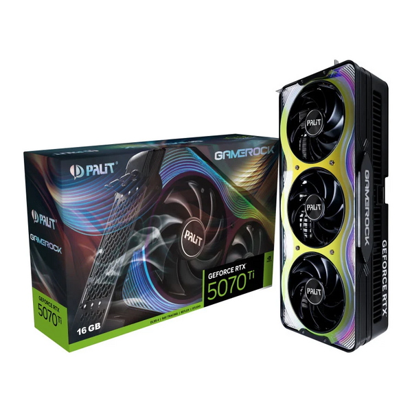 Palit NVIDIA GeForce RTX 5070 Ti 16GB Gamerock Blackwell Graphics Card - Get DOOM: The Dark Ages Premium Edition with this 50-series GPU*