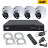 Anspo 4x Dome Camera POE CCTV KIT 4CH NVR 5MP 8MP FULL HD IP NETWORK RECORDER UK Image
