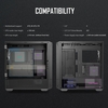 ANTEC NX416L Case, Gaming, Black, Mid Tower, 1 x USB 3.0 / 2 x USB Type-C, Tempered Glass Side Window Panel Image