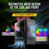 ANTEC NX416L Case, Gaming, Black, Mid Tower, 1 x USB 3.0 / 2 x USB Type-C, Tempered Glass Side Window Panel Image
