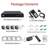 Anspo 4x BULLET CAMERA POE CCTV KIT 4CH NVR 5MP 8MP FULL HD IP NETWORK RECORDER UK Image