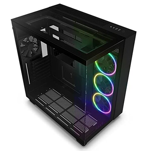 NZXT  H9 Elite Black Mid Tower Tempered Glass PC Gaming Case - Black - Special Offer