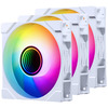 Phanteks M25 Gen2 120mm Reversed Airflow DRGB PWM Triple Fan Pack - White Image